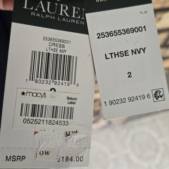 C - Ralph Lauren floor length navy blue gown NWT - Picture 3 of 3